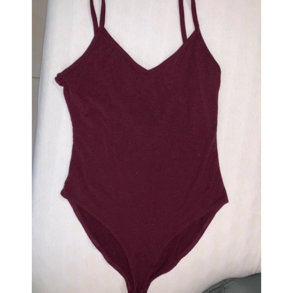 Burgundy body suit